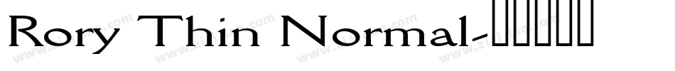 Rory Thin Normal字体转换